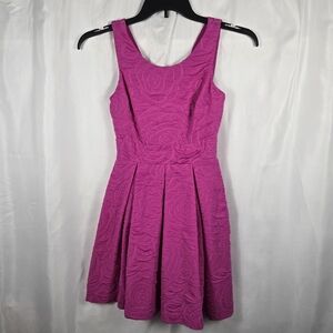 Hailey Logan By Adrianna Papell Pink Fit & Flare Cocktail Mini Dress Size XS